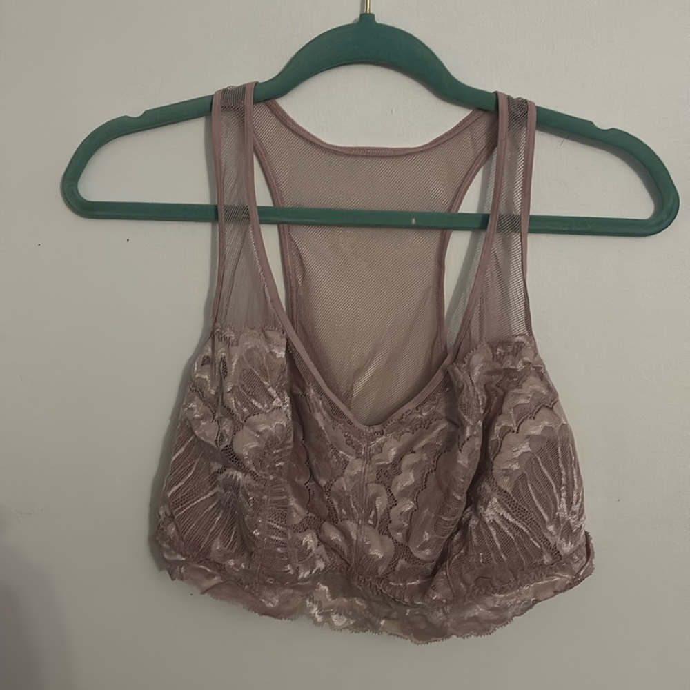 Ava and Viv Pink Lace Cami Bra Size 4X